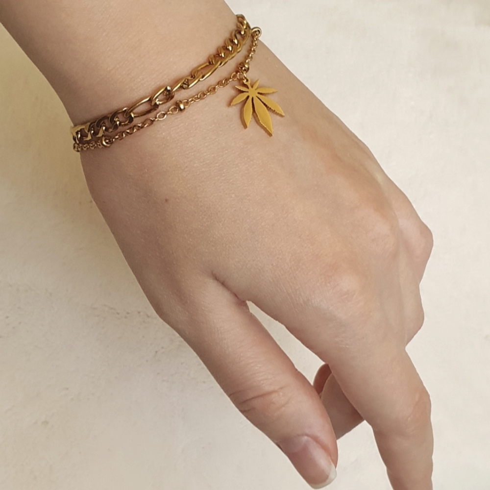 Trendy Classic Leaf Bracelet - Picture 4 of 6